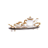 Tea Set - Cleat - Gold Plated - tray - Asfour Crystal